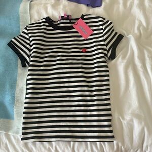 Black and white striped edikted top